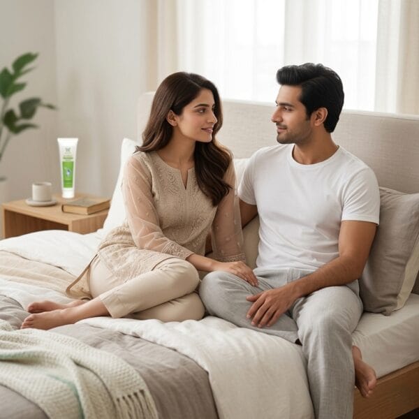 alo intima lifestyle scene of a relaxed couple Alo Intima
